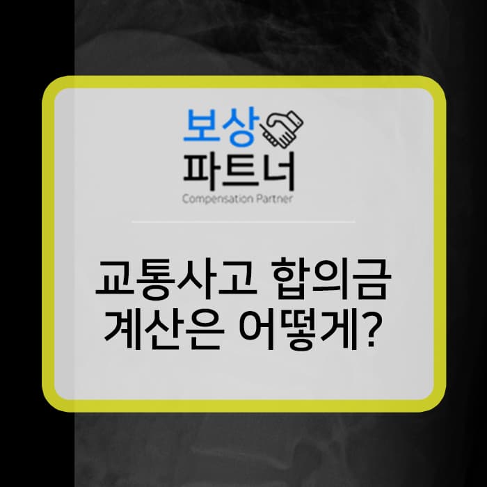 교통사고 합의금 계산 요추골절 보상 사례 소개합니다
