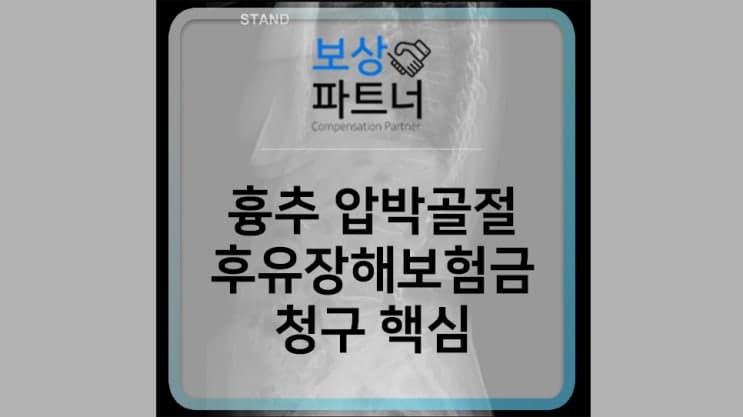 흉추압박골절 후유장해보험금 청구 시 가장 중요한 것은?