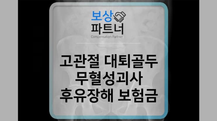 대퇴골두 무혈성괴사 인공관절 치환술 - 후유장해 보험금 후기