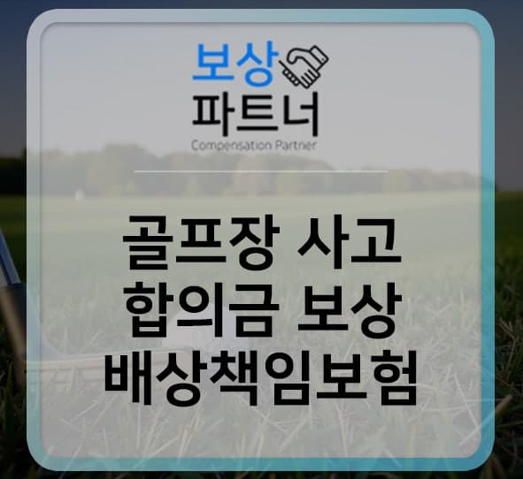 골프장사고 합의금 보상 손해사정 사례(영업배상책임보험)
