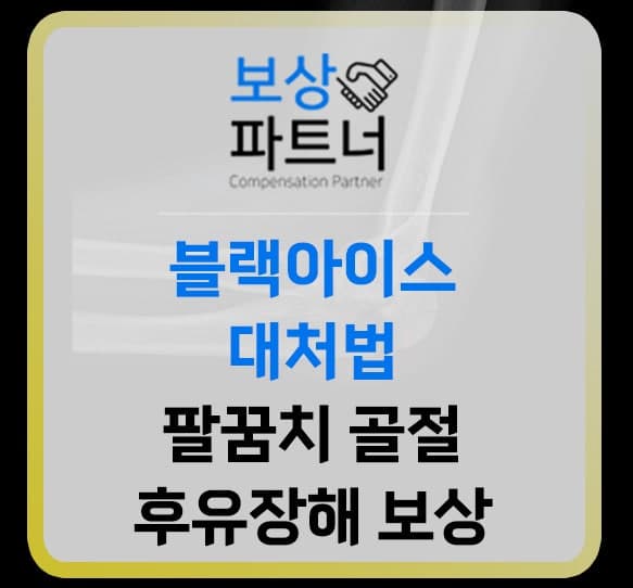 블랙아이스 빙판길 낙상사고 대처법(팔꿈치골절 810만원 보상사례)